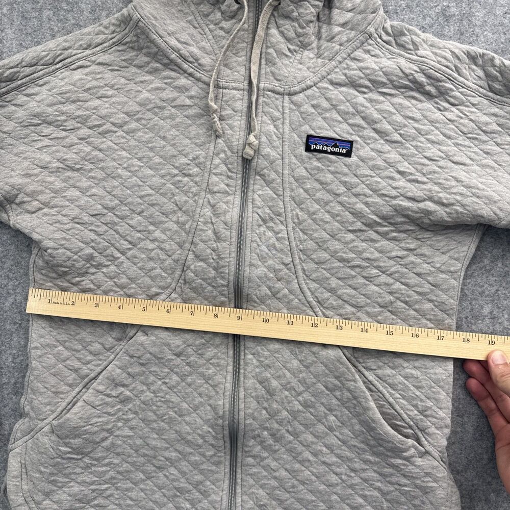 Patagonia Women's Organic Cotton Quilt Hoody Jacket Gray Size S - Picture 7 of 10